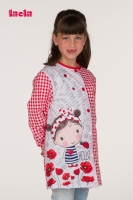 POPPY SCHOOL SMOCK WITH BUTTONS
